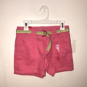 Pink GAP girl shorts with colorful belt!